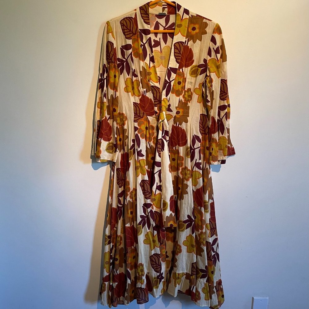 Dodo Bar Or Tie Front Floral Midi Dress